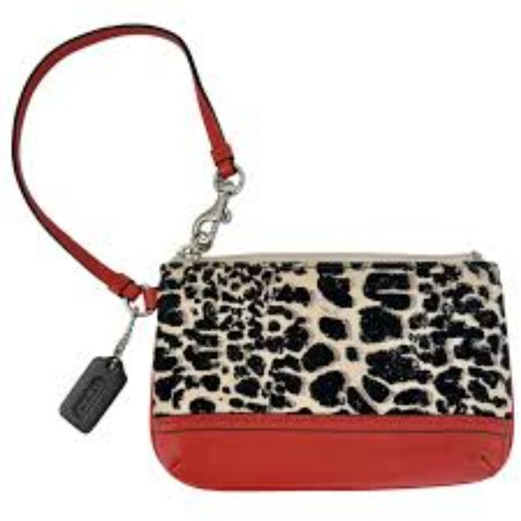 Coach Legacy Ocelot Print Wristlet - Picture 1 of 8